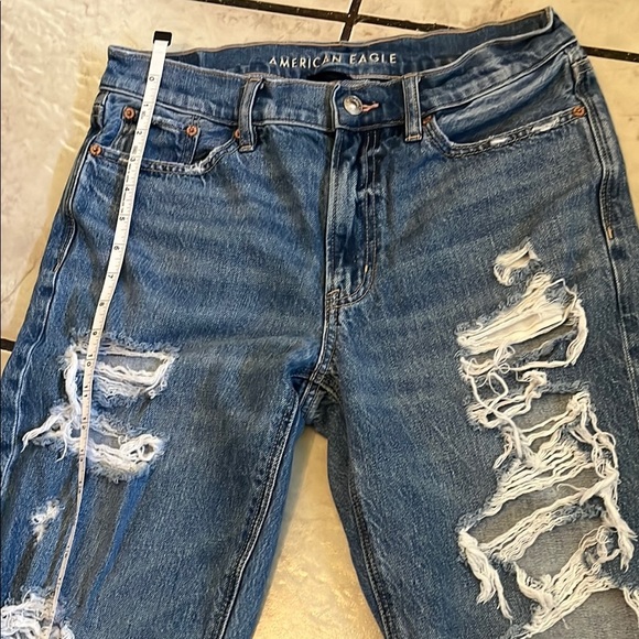 American Eagle Outfitters Blue Boyfriend Jeans with White Stripe - Picture 3 of 12